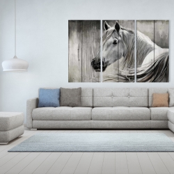 Toile 40 x 60 - Cheval rustique