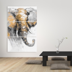 Canvas 40 x 60 - Beautiful golden elephant