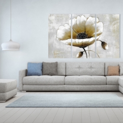 Canvas 40 x 60 - Modern beige flower