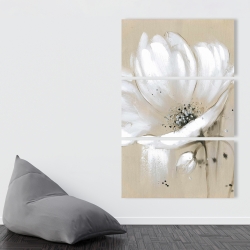 Canvas 40 x 60 - White abstract wild flower