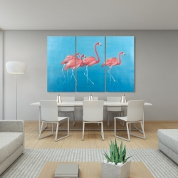 Canvas 40 x 60 - Four flamingos