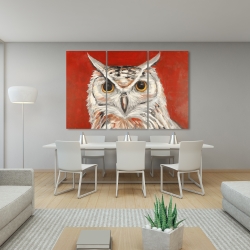Canvas 40 x 60 - Colorful eagle owl