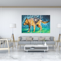 Canvas 40 x 60 - Spin-dry wet german shepherd