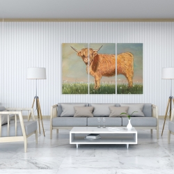 Toile 40 x 60 - Daisy la vache highland