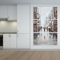 Toile 40 x 60 - Pluie en ville