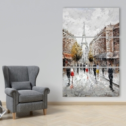 Canvas 40 x 60 - Paris busy street