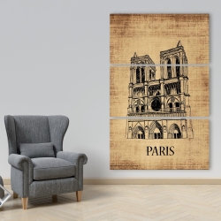 Canvas 40 x 60 - Notre-dame de paris illustration