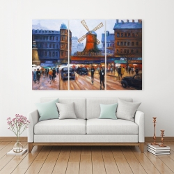 Canvas 40 x 60 - Street scene to moulin rouge