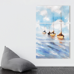 Canvas 40 x 60 - Sailboats in the sea