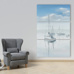 Canvas 40 x 60 - Sailboats on the quiet lake