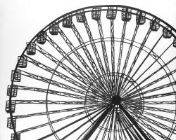 Monochrome ferris wheel