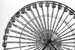 Monochrome ferris wheel