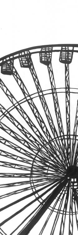 Monochrome ferris wheel