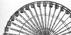 Monochrome ferris wheel