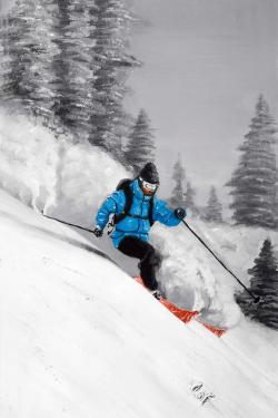 Man skiing in mountain