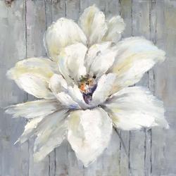 White flower on wood
