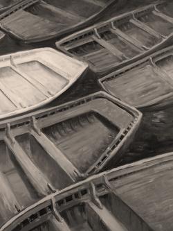 Small canoes sepia style