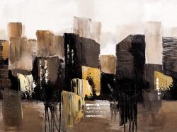 Earthy tones abstract cityscape