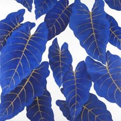 Tropical abstract blue leaves