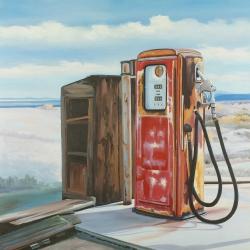 Old gas pump