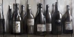 Bottles of wine on wood