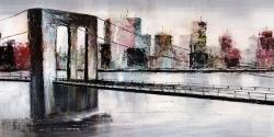 Abstract bridge cityscape