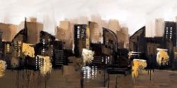 Paysage urbain abstrait et brun