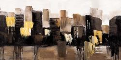 Earthy tones abstract cityscape