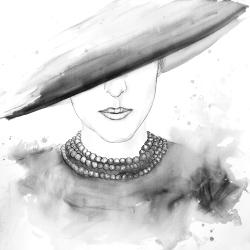 Mysterious lady with a hat