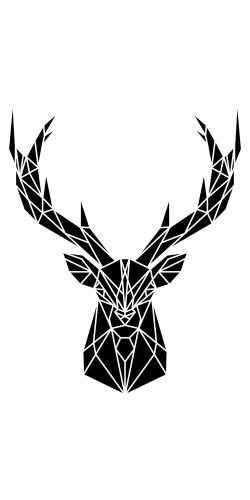 Geometric deer head