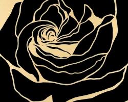 Silhouette of a rose