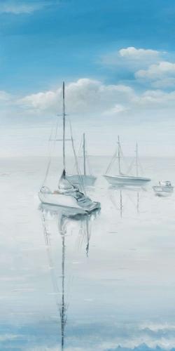 Sailboats on the quiet lake