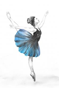 Small blue ballerina