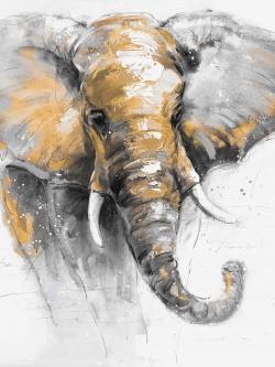 Beautiful golden elephant