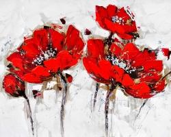 Abstract poppy flowers