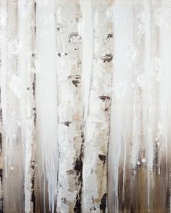 Abstract white birches