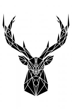 Geometric deer head