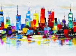 Abstract and colorful city
