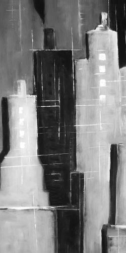 Abstract black and white cityscape