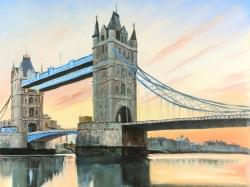 Sunset on the london bridge