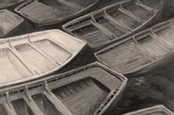 Small canoes sepia style