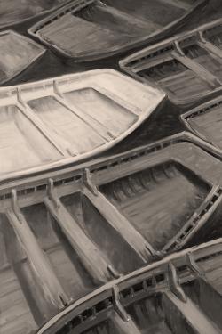 Small canoes sepia style