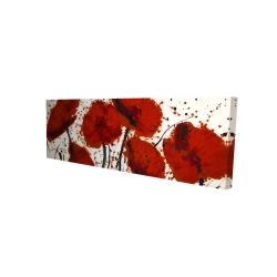 Abstract paint splash red flowers