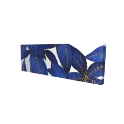 Abstract modern blue leaves