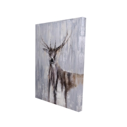 Winter abstract deer