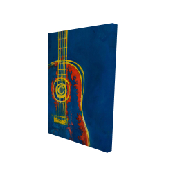 Guitare bleue abstraite et moderne