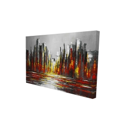 Abstract red skyline