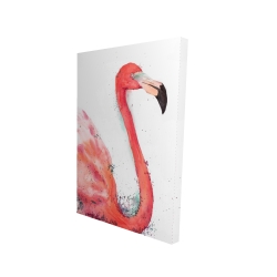 Splashing flamingo