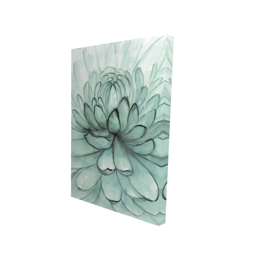 Turquoise flower | Fine art print on canvas 24