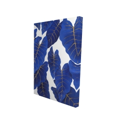 Tropical abstract blue leaves